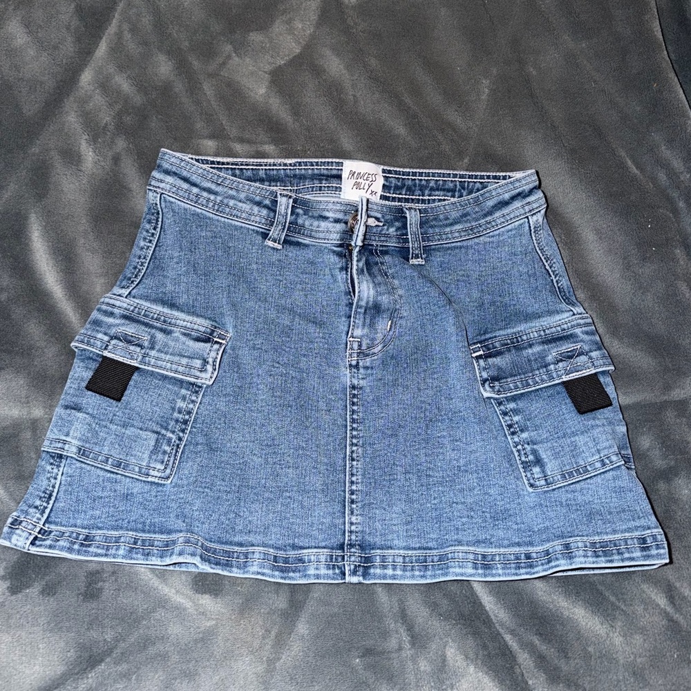 Princess Polly Grishea Low Rise Denim Skirt